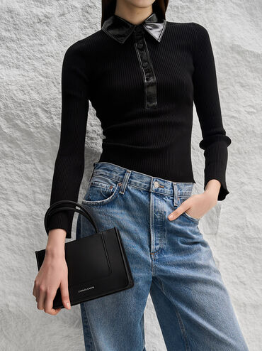 Minibolso tote Daylla, Noir, hi-res