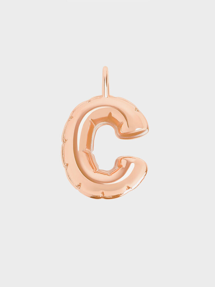 Alphabet 'C' Charm, Rose Gold, hi-res