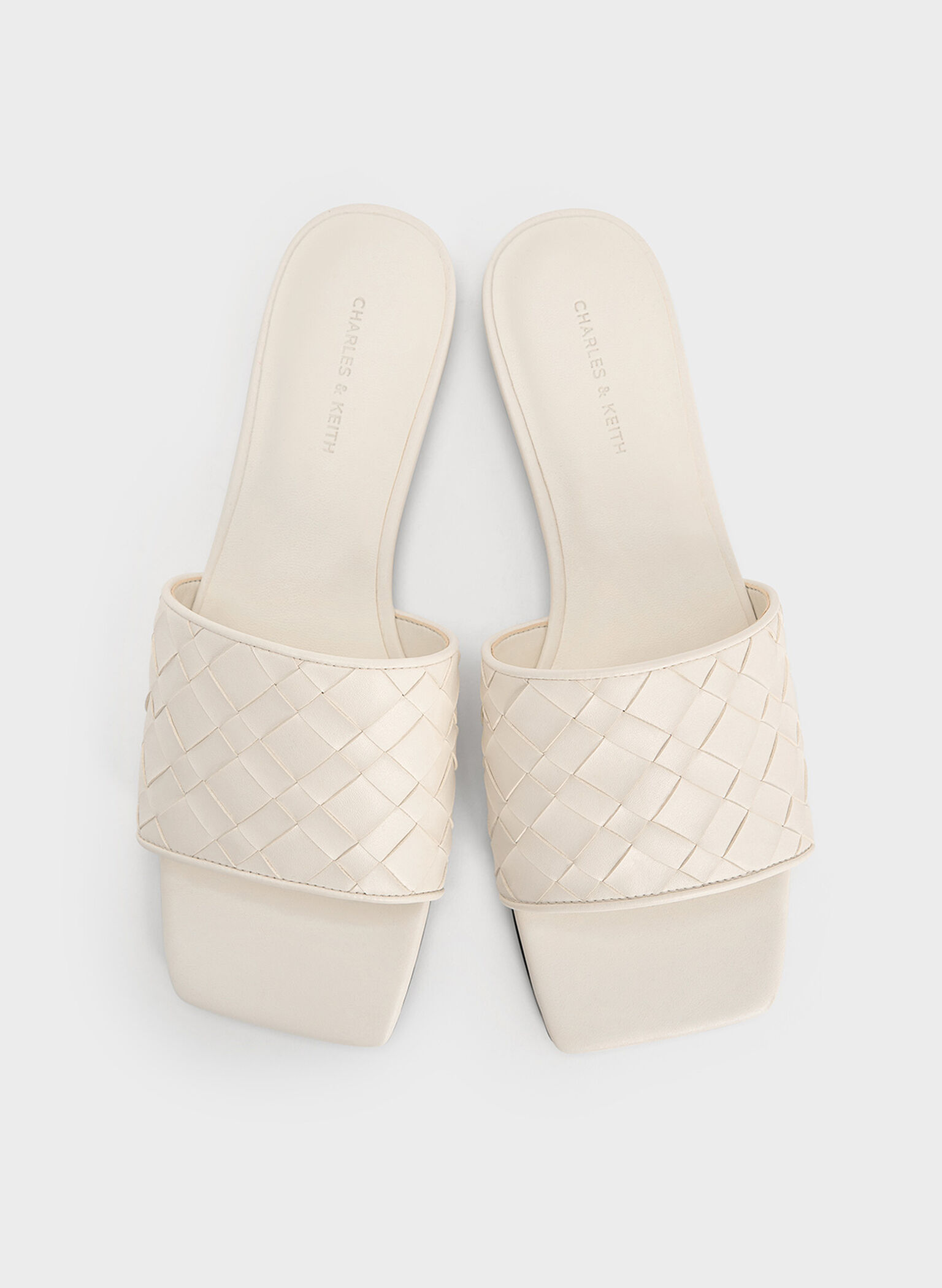 Ivette Woven Slide Sandals, Chalk, hi-res