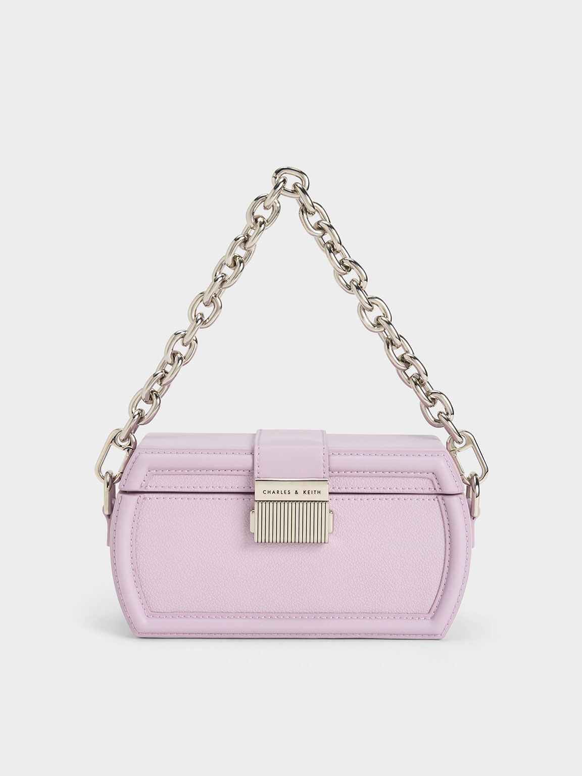 Leona Belted Geometric Clutch Lilac