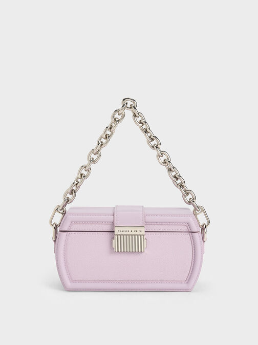Leona Belted Geometric Clutch, Lilac, hi-res
