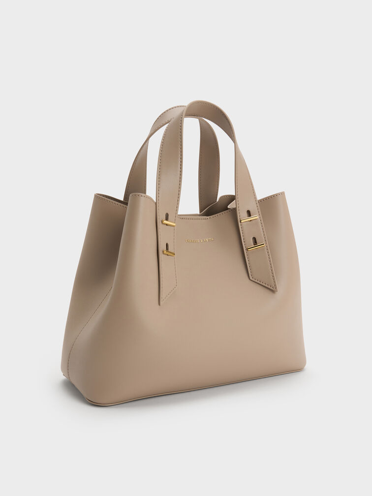 Shania Tote Bag, Taupe, hi-res
