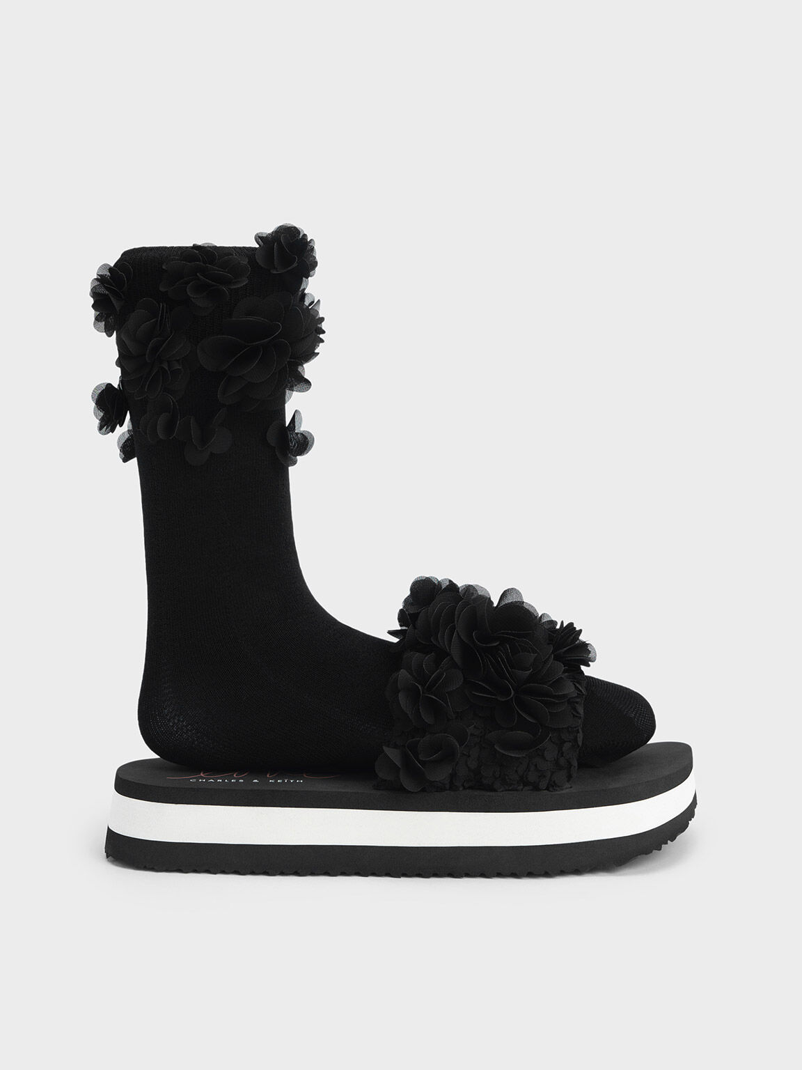 Charles and keith mesh flatform sandals sales