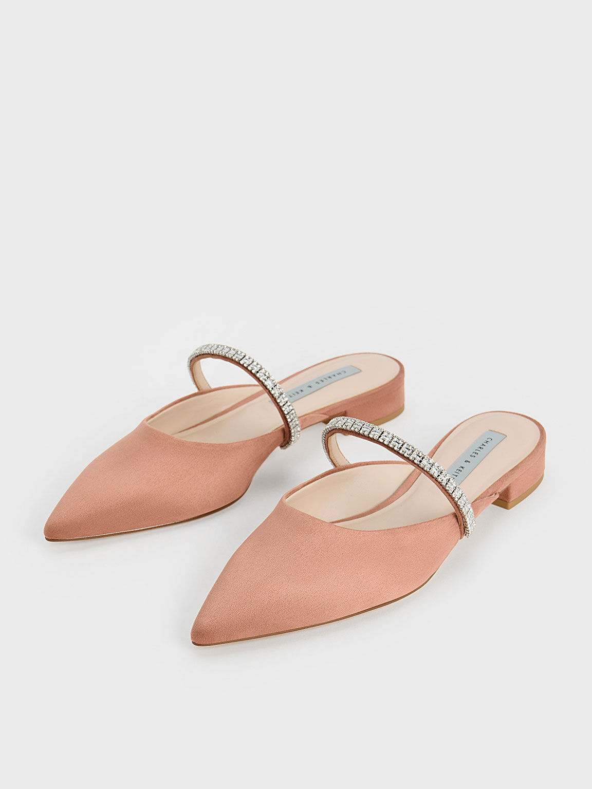 Ambrosia Gem Embellished Slip On Flats Nude