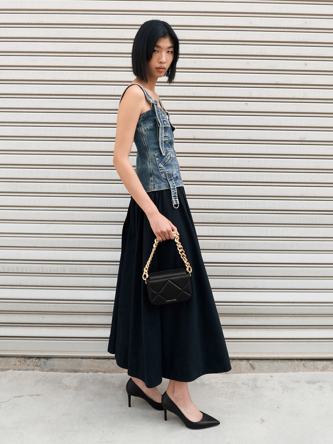Charles & keith chunky chain bag shop