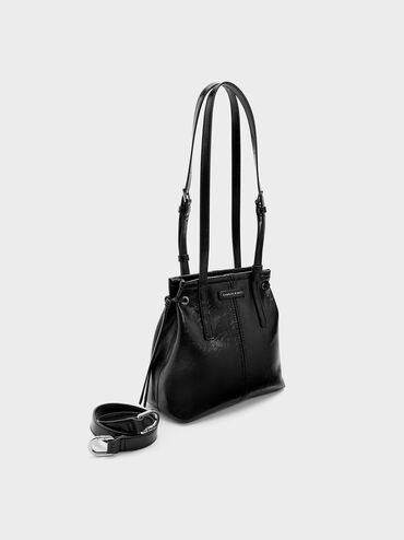 Bolso Tote Noane con Asas Alargadas, Noir, hi-res