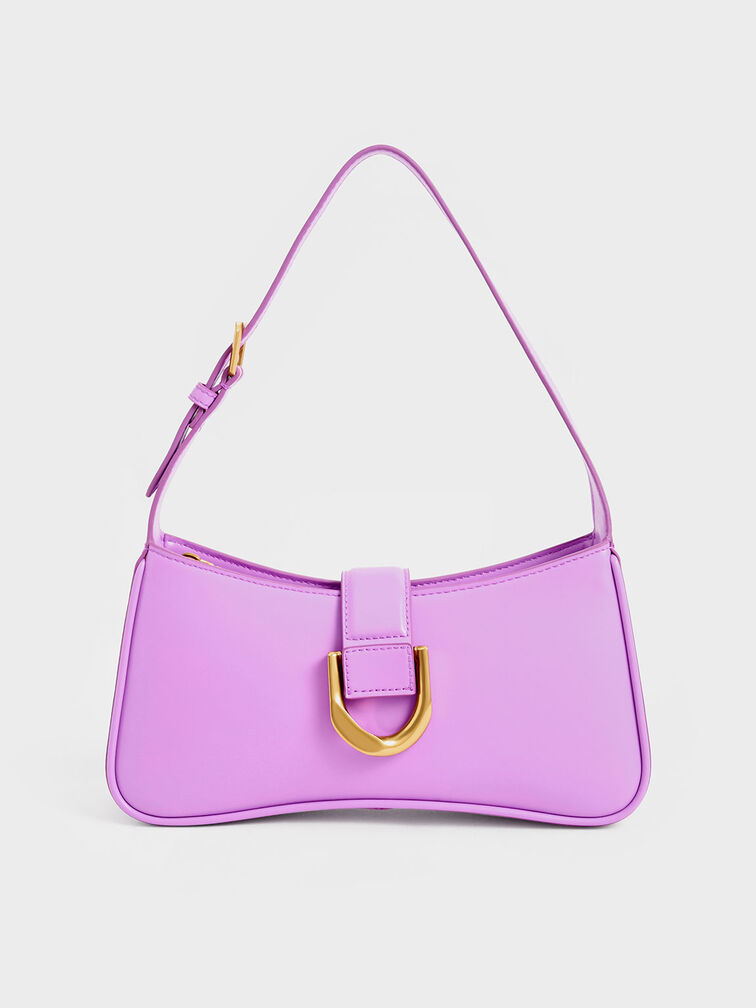 Bolso de hombro curvo Gabine, Violeta, hi-res