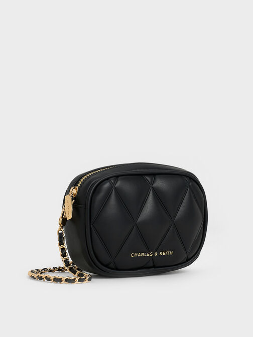Arwen Quilted Mini Bag, Black, hi-res