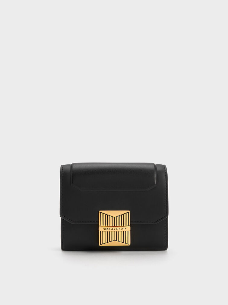 Buy Charles & Keith Logo Detail Wallet In Black