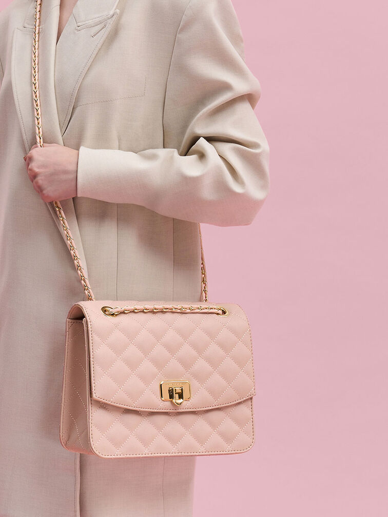 Pink Cressida Chain Strap Bag - CHARLES u0026 KEITH US