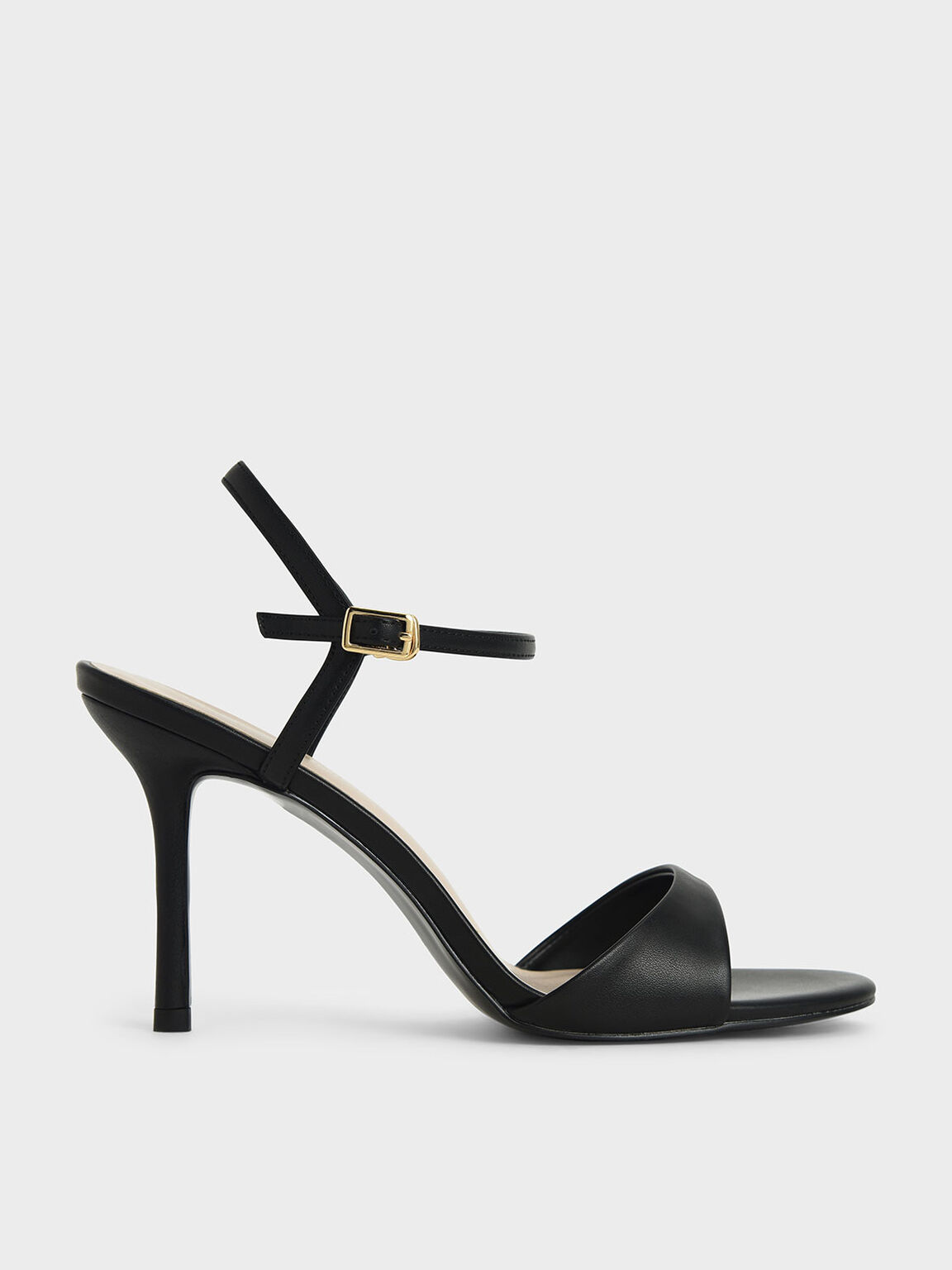 Black Ankle Strap Stiletto Sandals | CHARLES & KEITH US