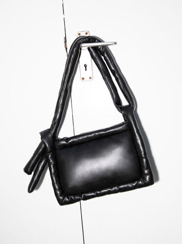 Errya Puffy Crossbody Bag, Jet Black, hi-res