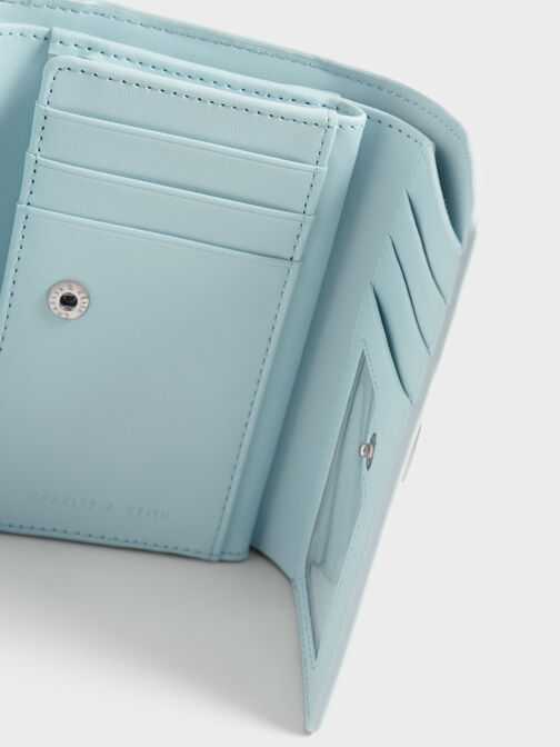 Rowan Bead-Handle Canvas Cut-Out Wallet, Light Blue, hi-res