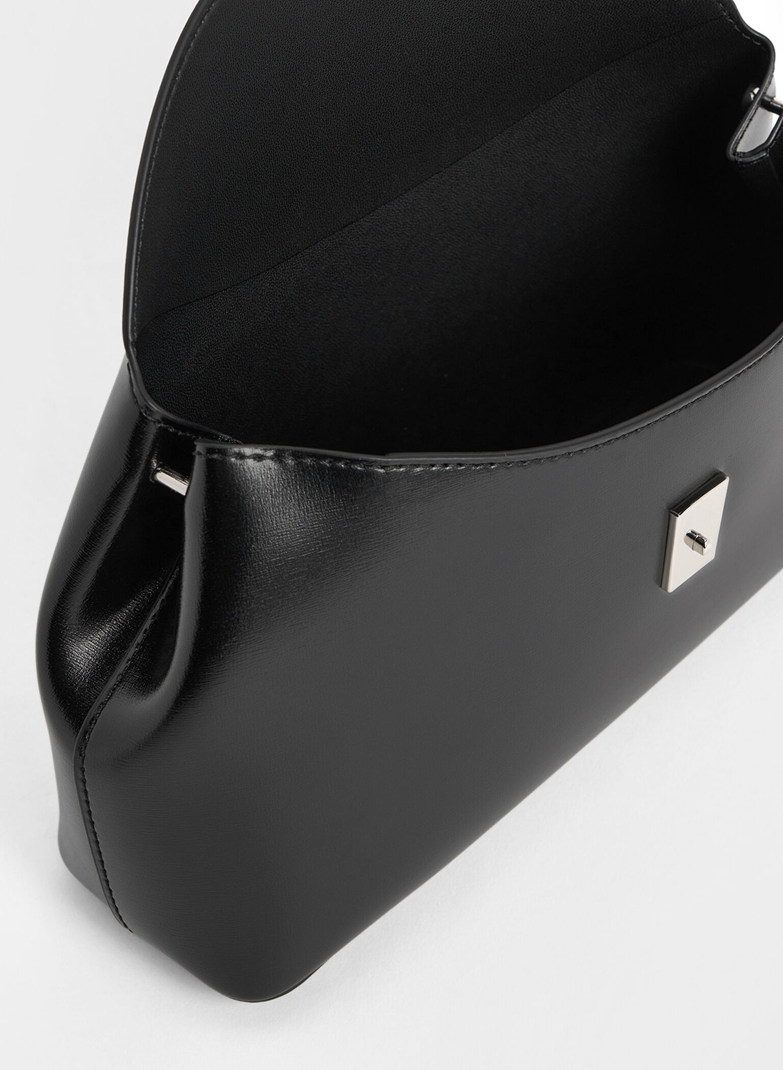 Wisteria Metallic-Accent Shoulder Bag, Noir, hi-res