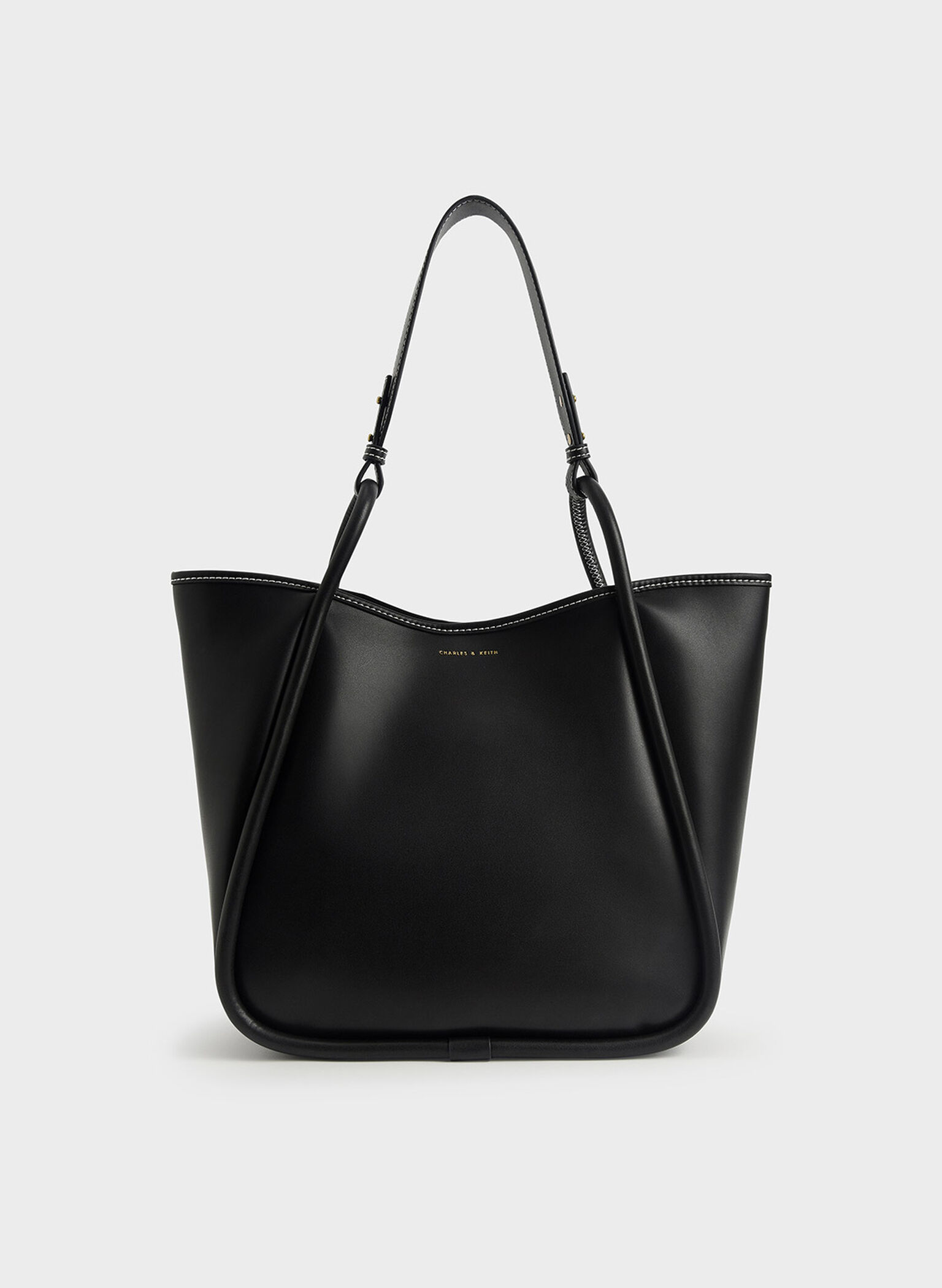 Lyla Tubular Slouchy Tote Bag, Black, hi-res