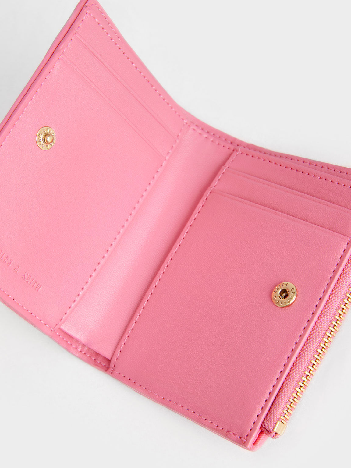Daylla 摺疊短夾, 粉紅色, hi-res