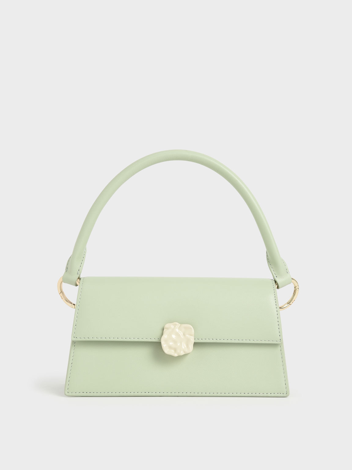 Green Leather Top Handle Bag - CHARLES & KEITH IN