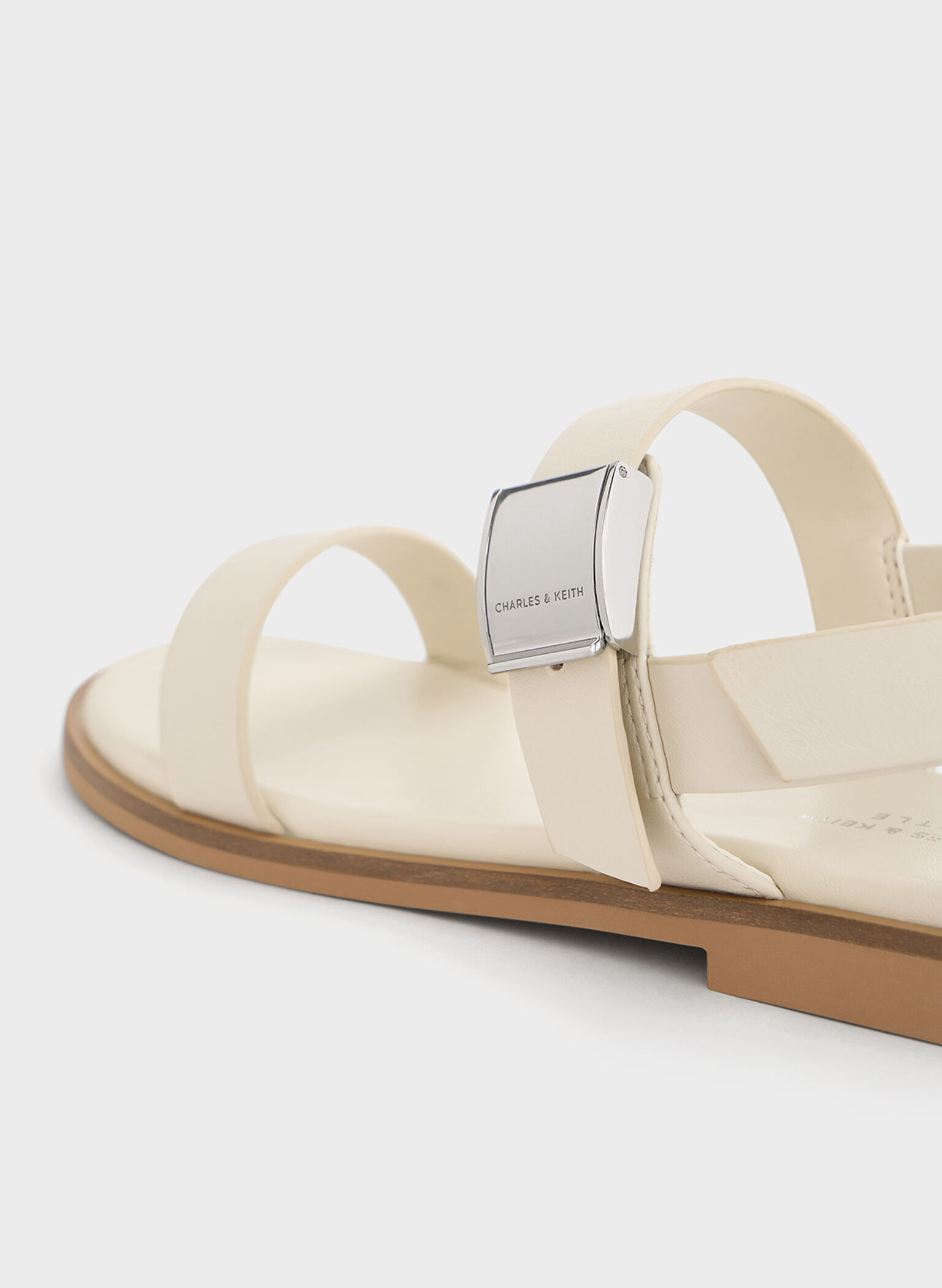 Girls' Yvette Double Strap Sandals, Chalk, hi-res