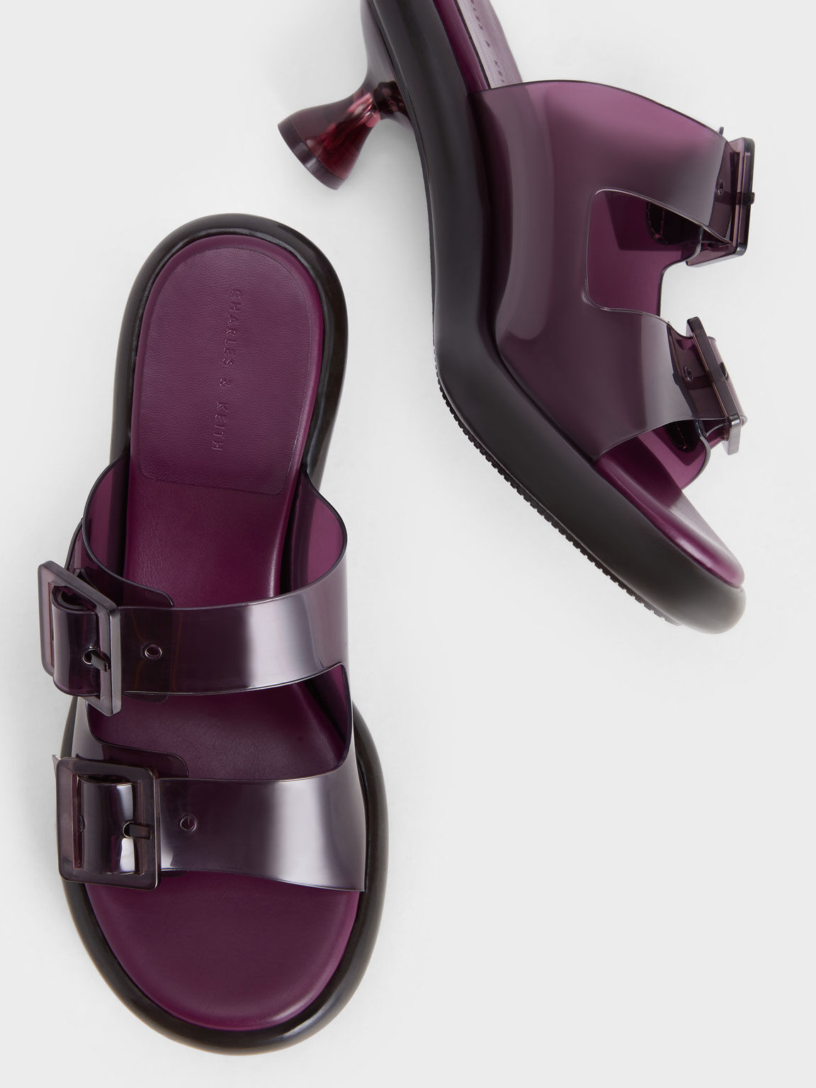 Purple leather sandals online