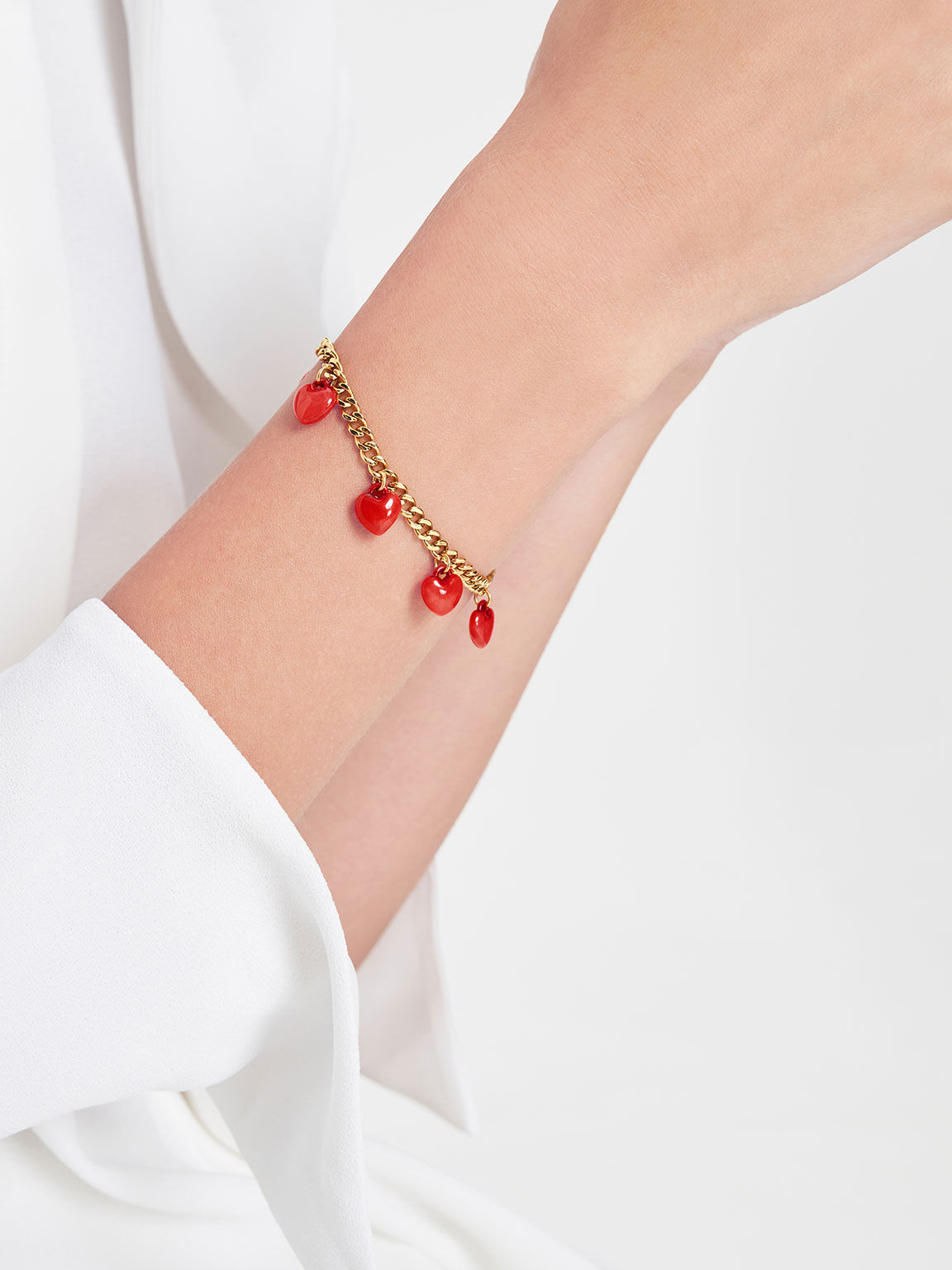 Red and gold bracelet clearance