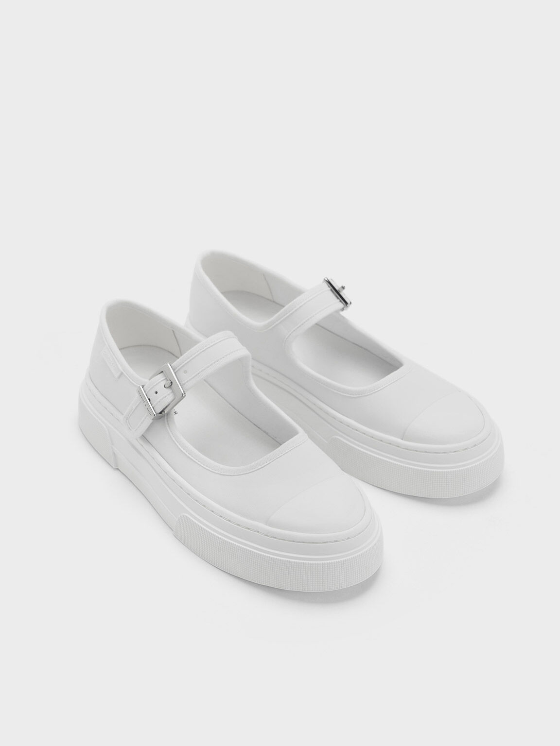 Two-Tone Mary Jane Sneakers - White