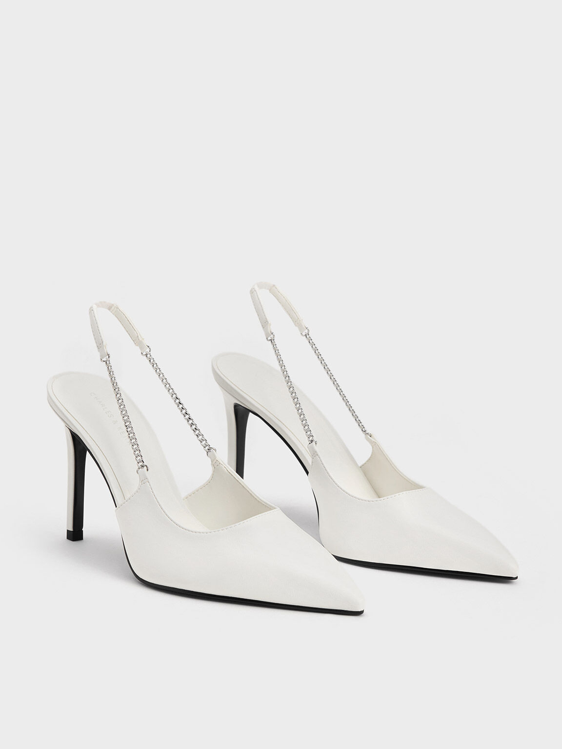 Block heel pumps white online