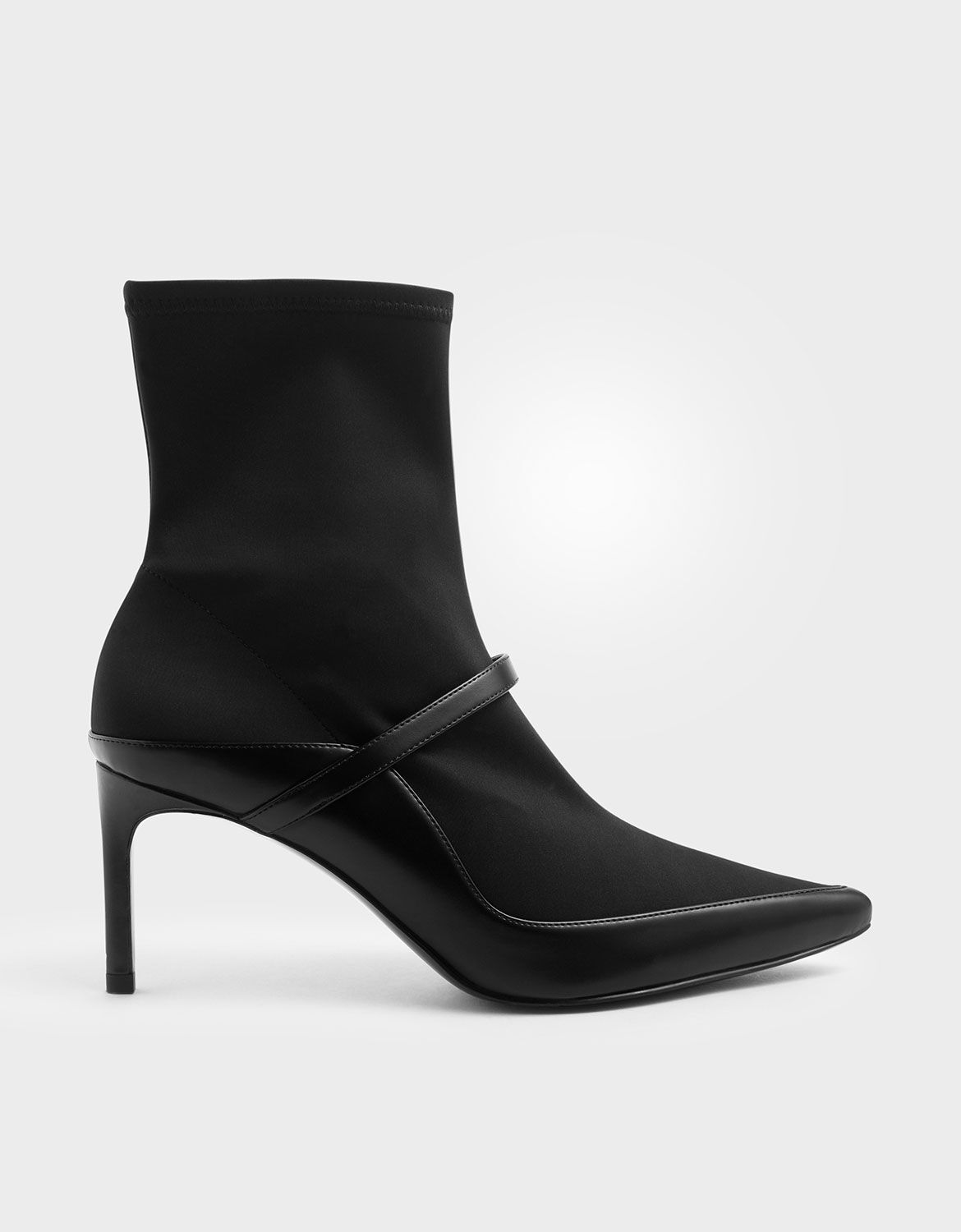 black pointed sock boots