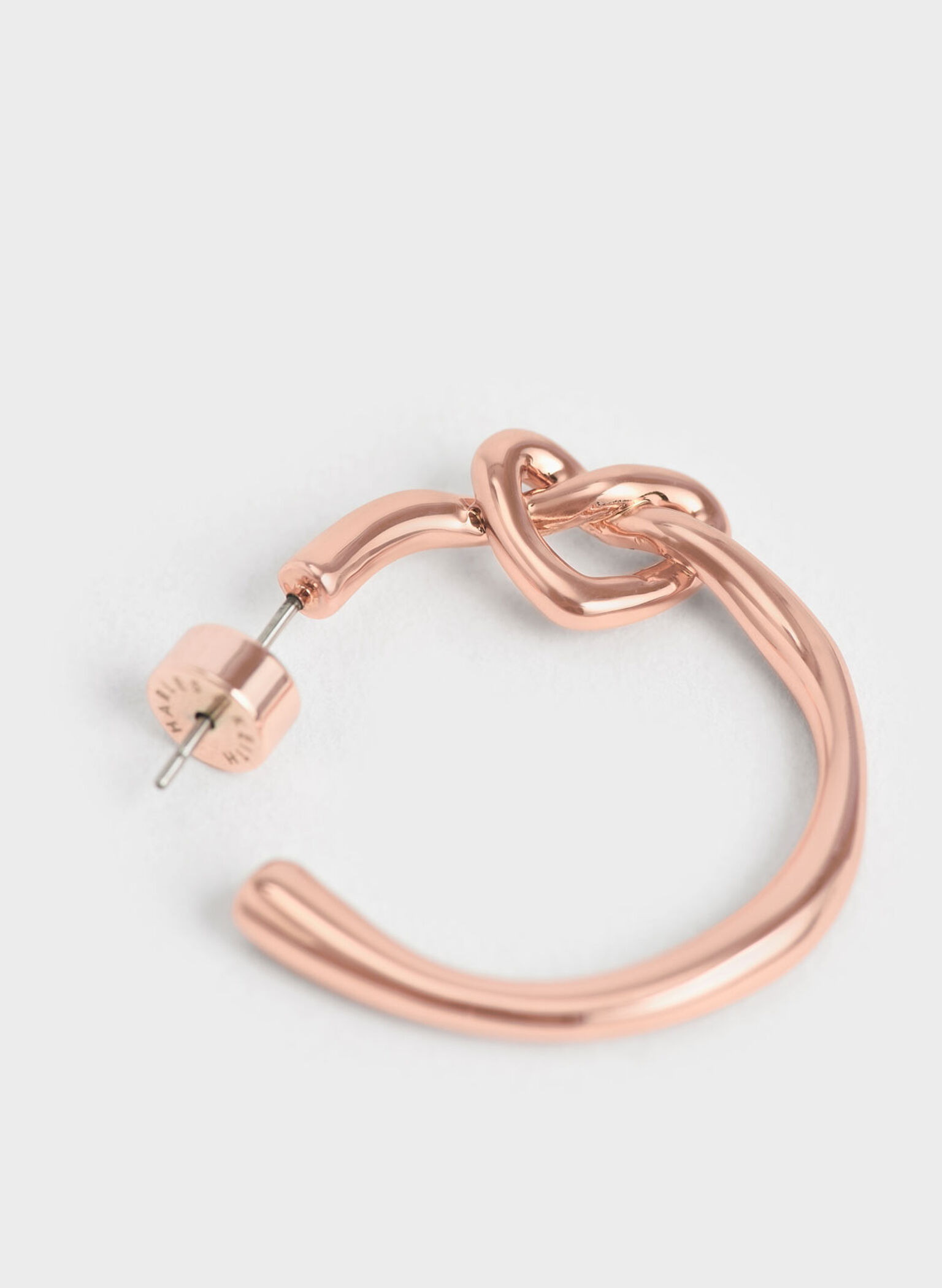 Swarovski® Crystal Embellished Heart Hoop Earrings, Rose Gold, hi-res
