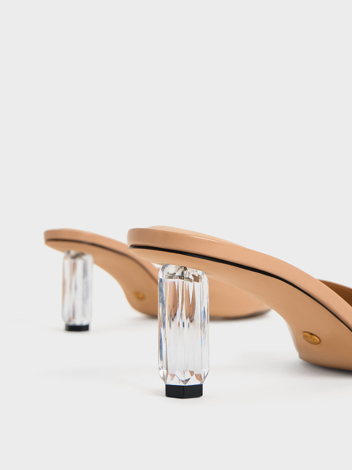 Nude leather mules shop