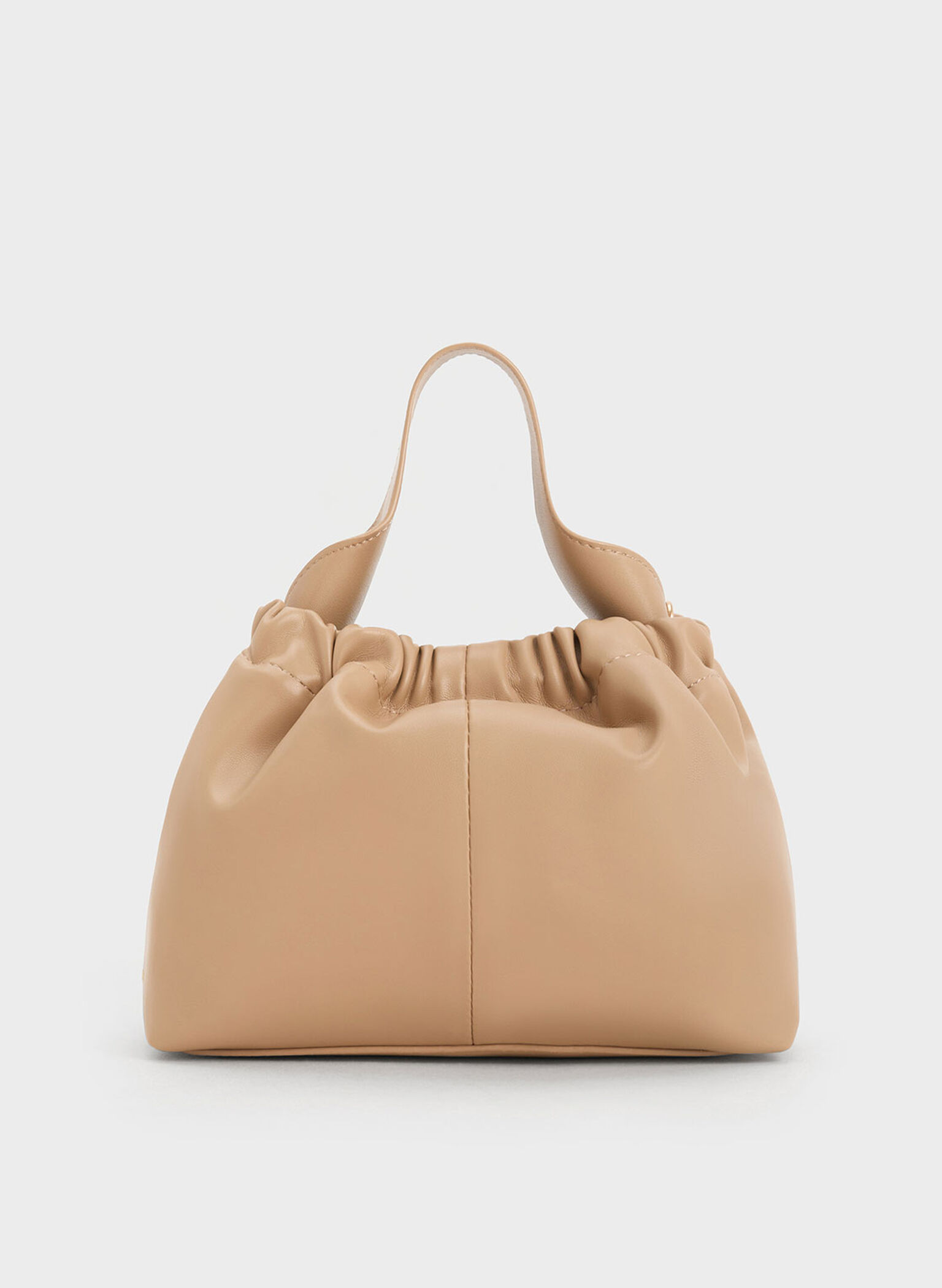 Ally Ruched Slouchy Chain-Handle Bag, Sand, hi-res