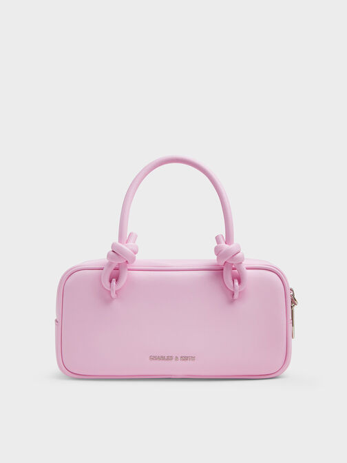 Sammie Knotted-Handle Elongated Bag, Bubble Gum Pink, hi-res