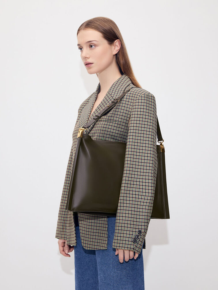Ridley Slouchy Tote Bag, Dark Moss, hi-res