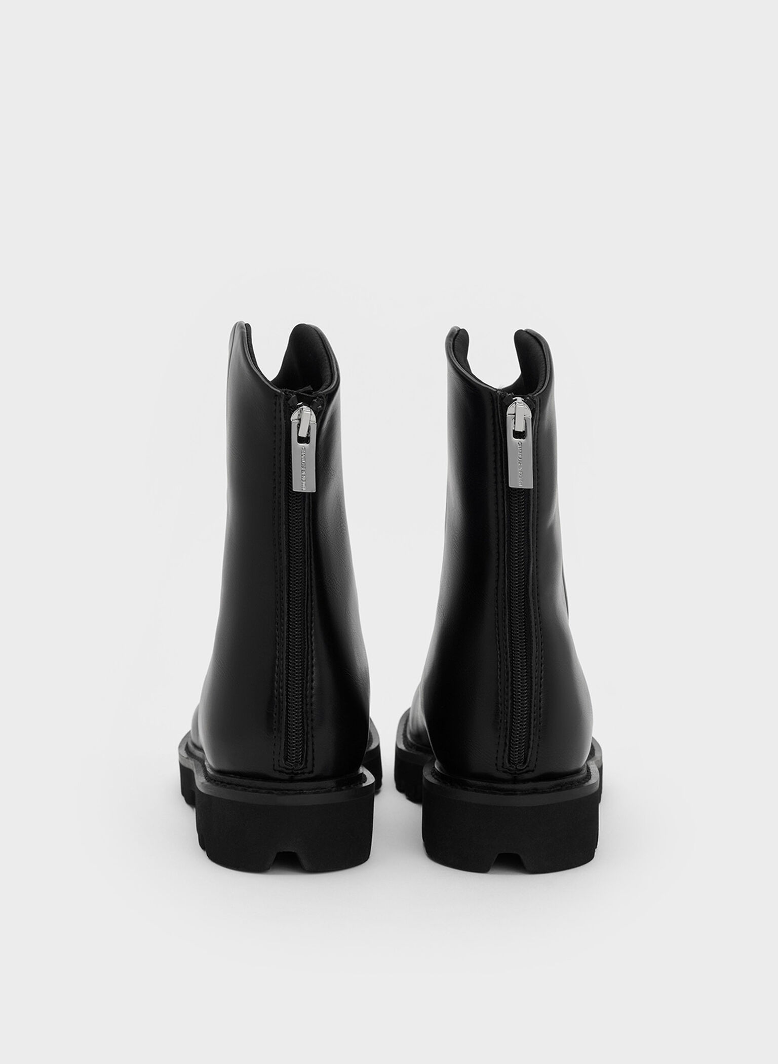Girls' Chunky Ankle Boots, Black, hi-res