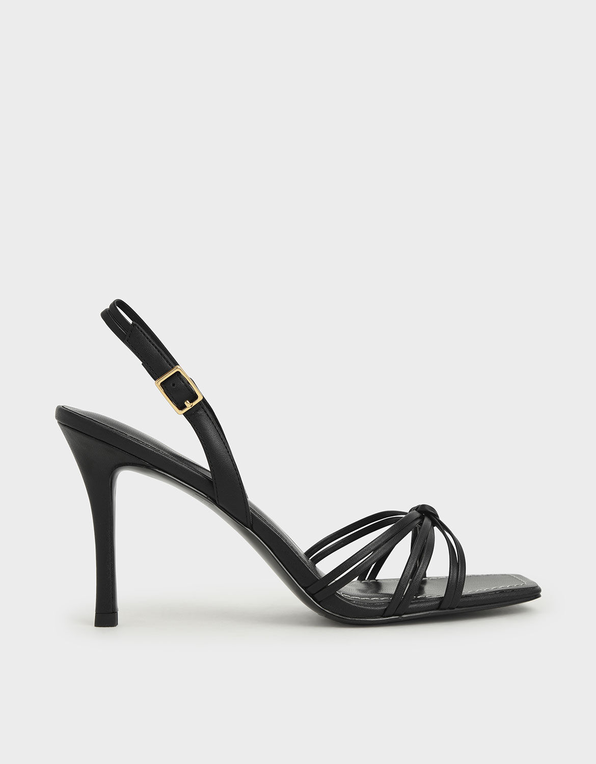 black strappy heels
