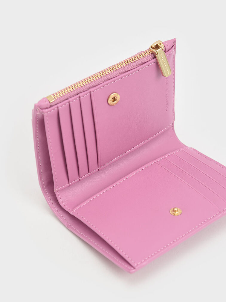 Gemma Quilted Card Holder, Pink, hi-res