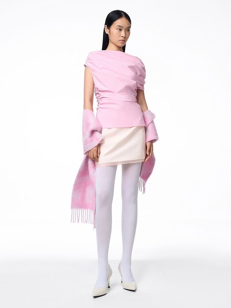Pearl-Heel Pointed-Toe Pumps, Chalk, hi-res