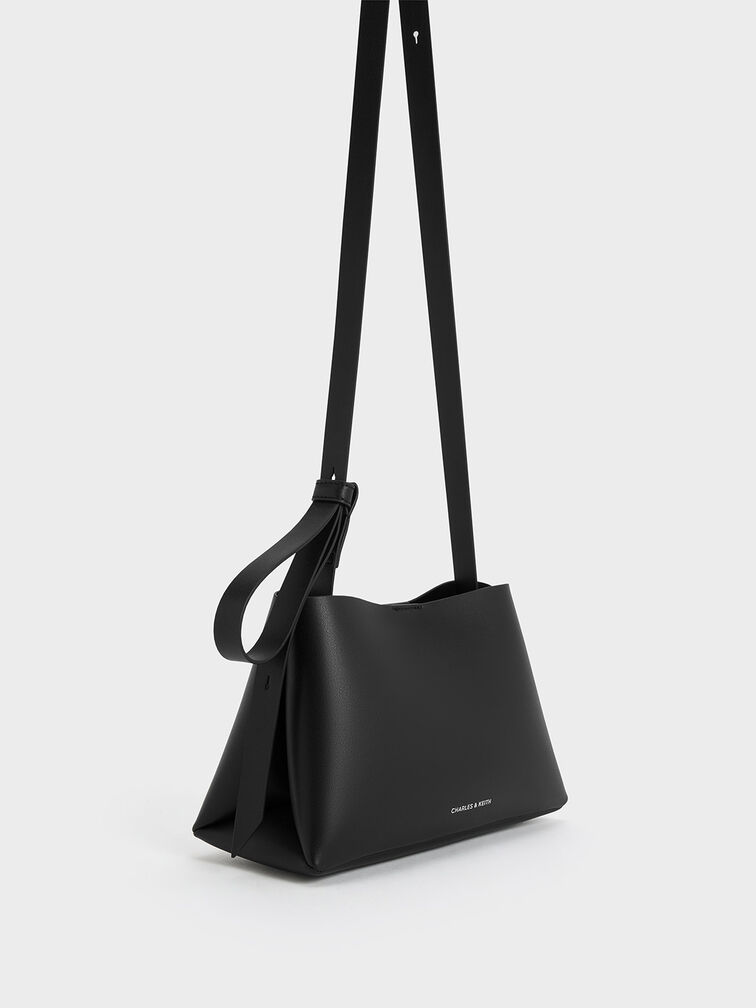 Noir Odella Trapeze Bucket Bag - CHARLES & KEITH International