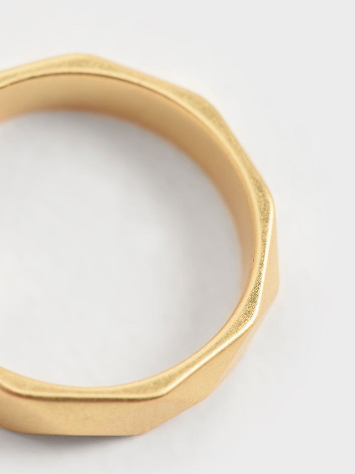 Geometric Ring, Brush Gold, hi-res