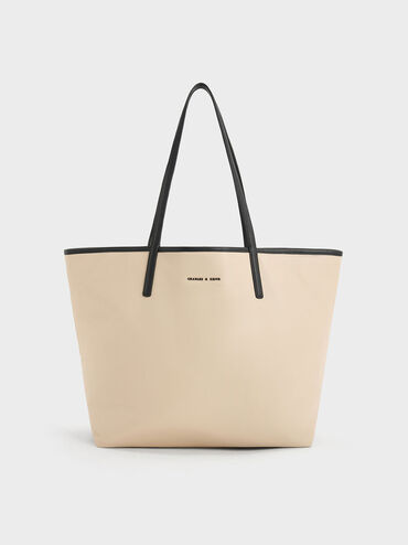 Sianna Tote Bag, Beige, hi-res