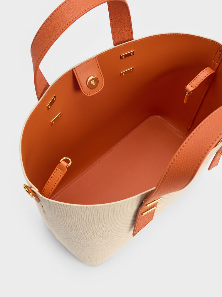 Orange hobo bag