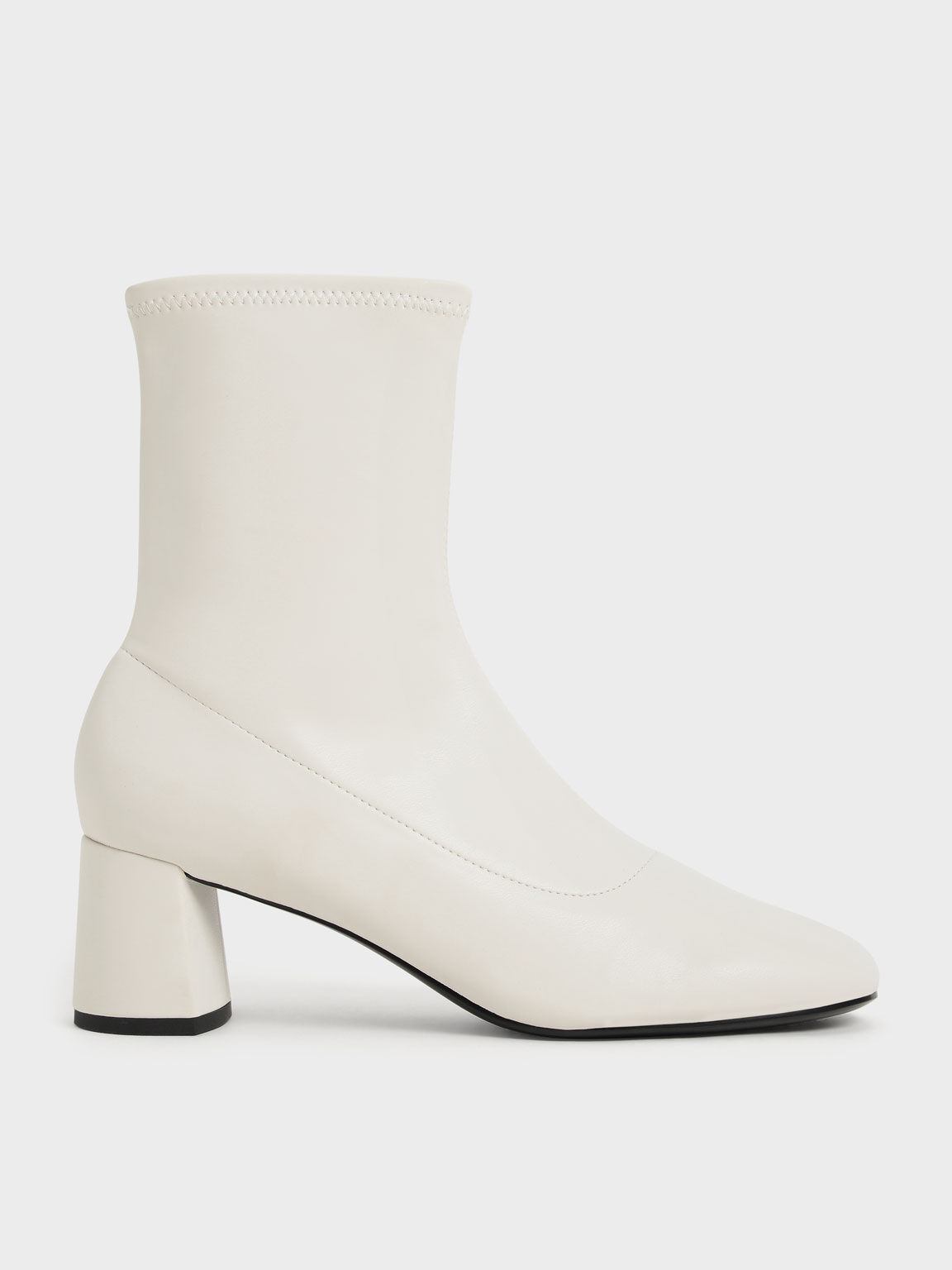 Chalk Stitch Trim Ankle Boots CHARLES KEITH SG