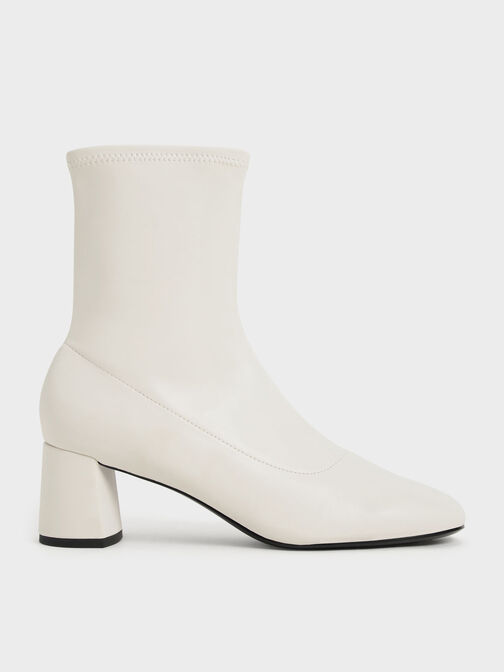 Stitch-Trim Ankle Boots, Chalk, hi-res