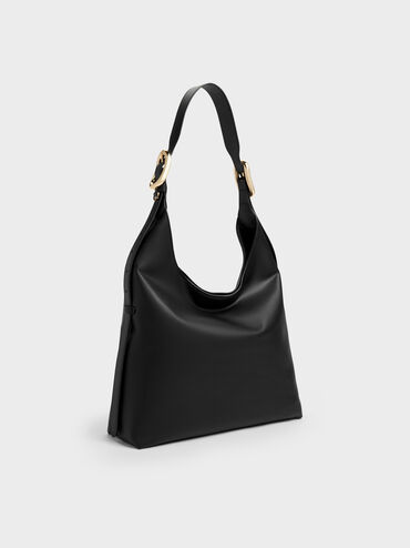 Aislin Hobo Bag, Black, hi-res