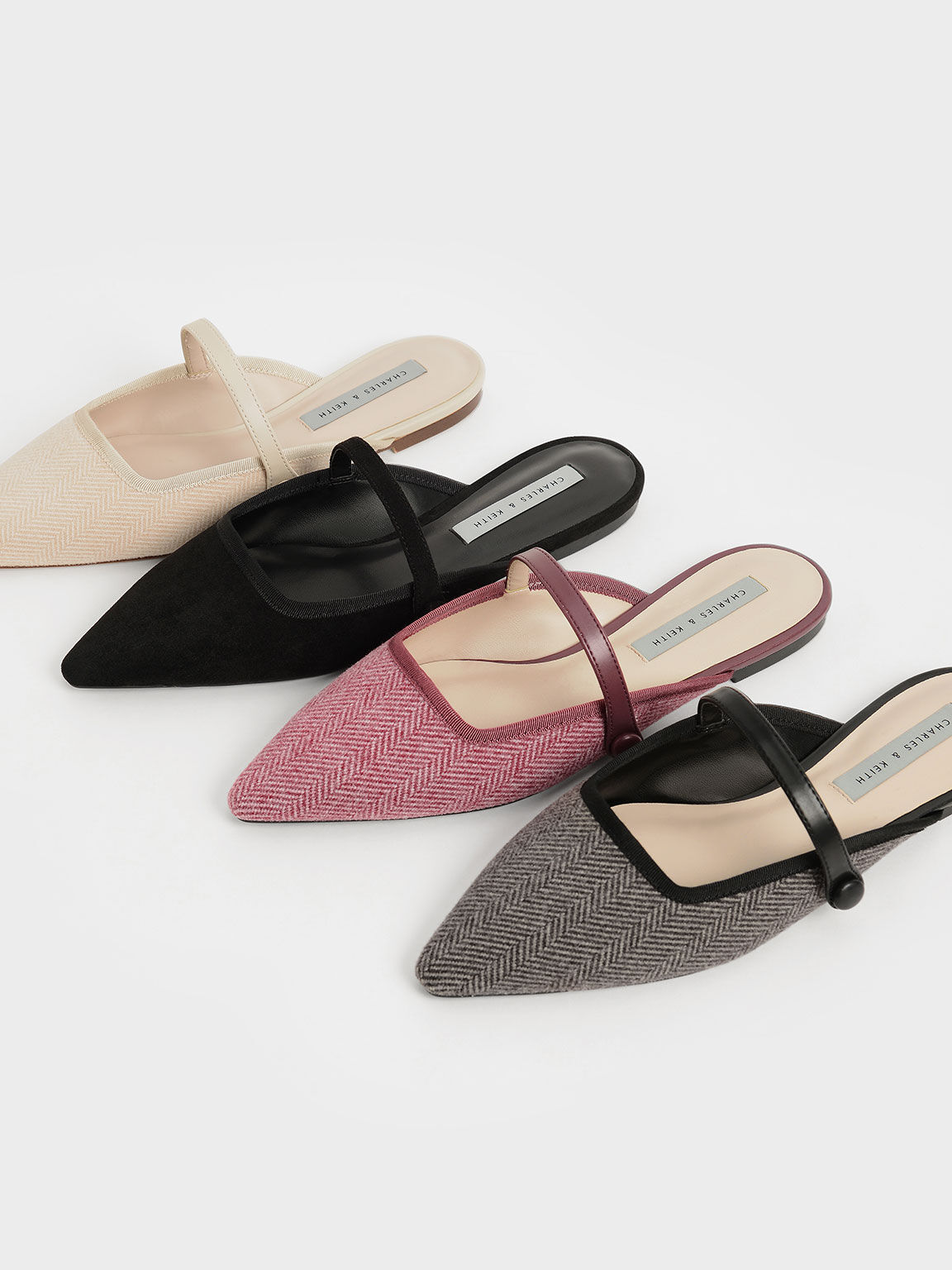 Woven Fabric Mary Jane Mules