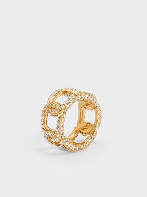 Gold Estelle Star Crystal Ring - CHARLES & KEITH US