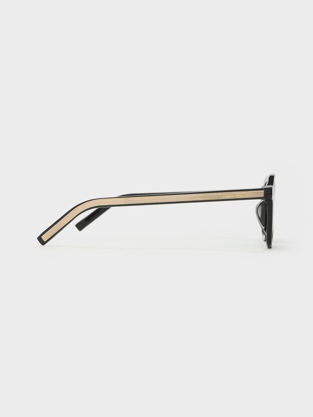 Leighton Square Sunglasses, Black, hi-res