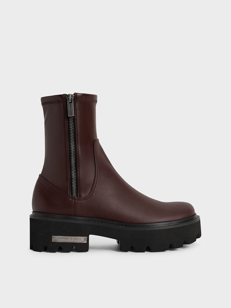 Imogen Side-Zip Ankle Boots, Dark Brown, hi-res