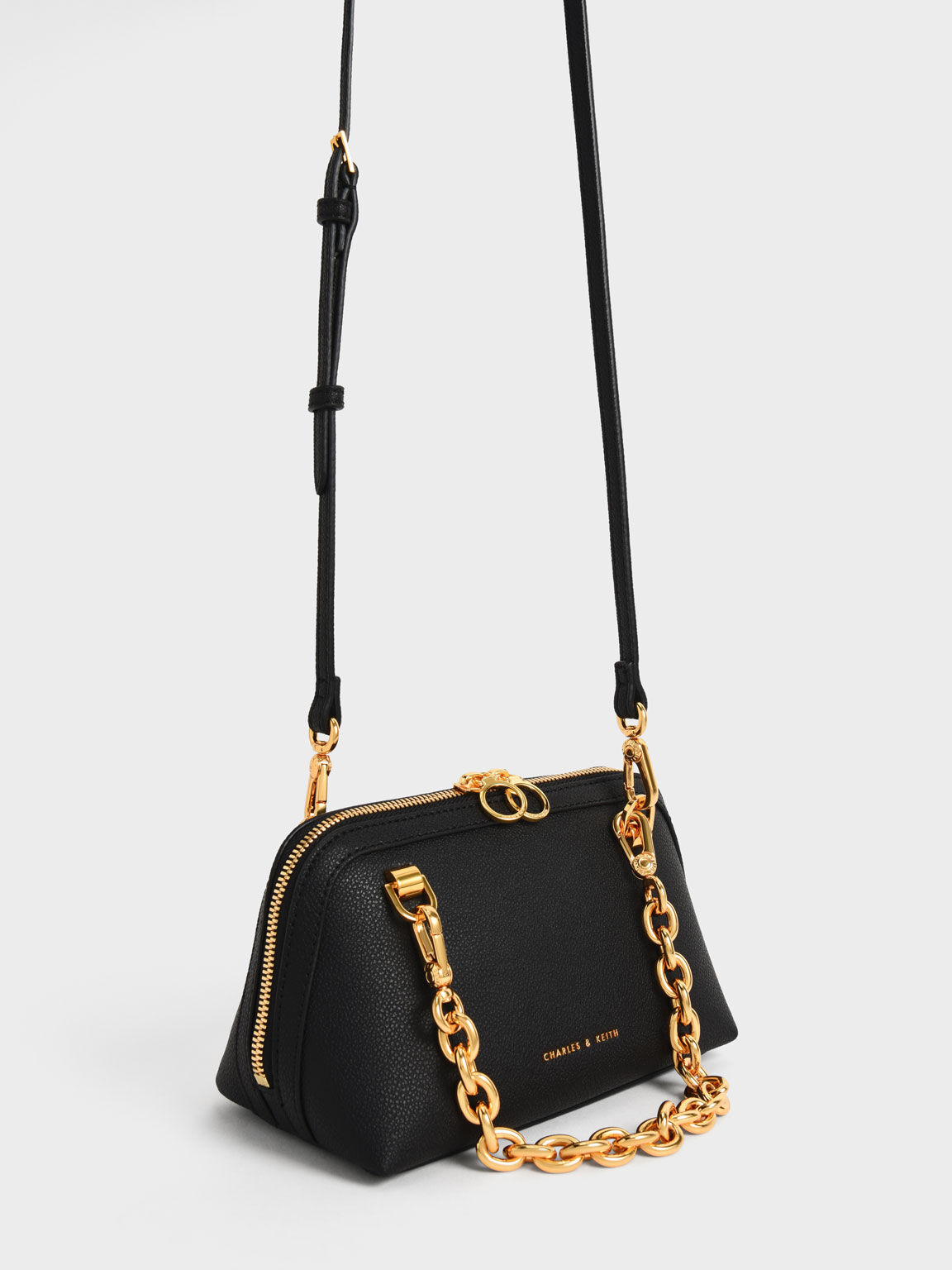 Charles and keith two way zip sale