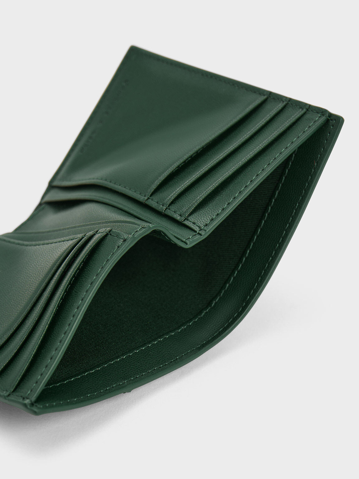Trudy Metallic Accent Tweed Wallet, Dark Green, hi-res
