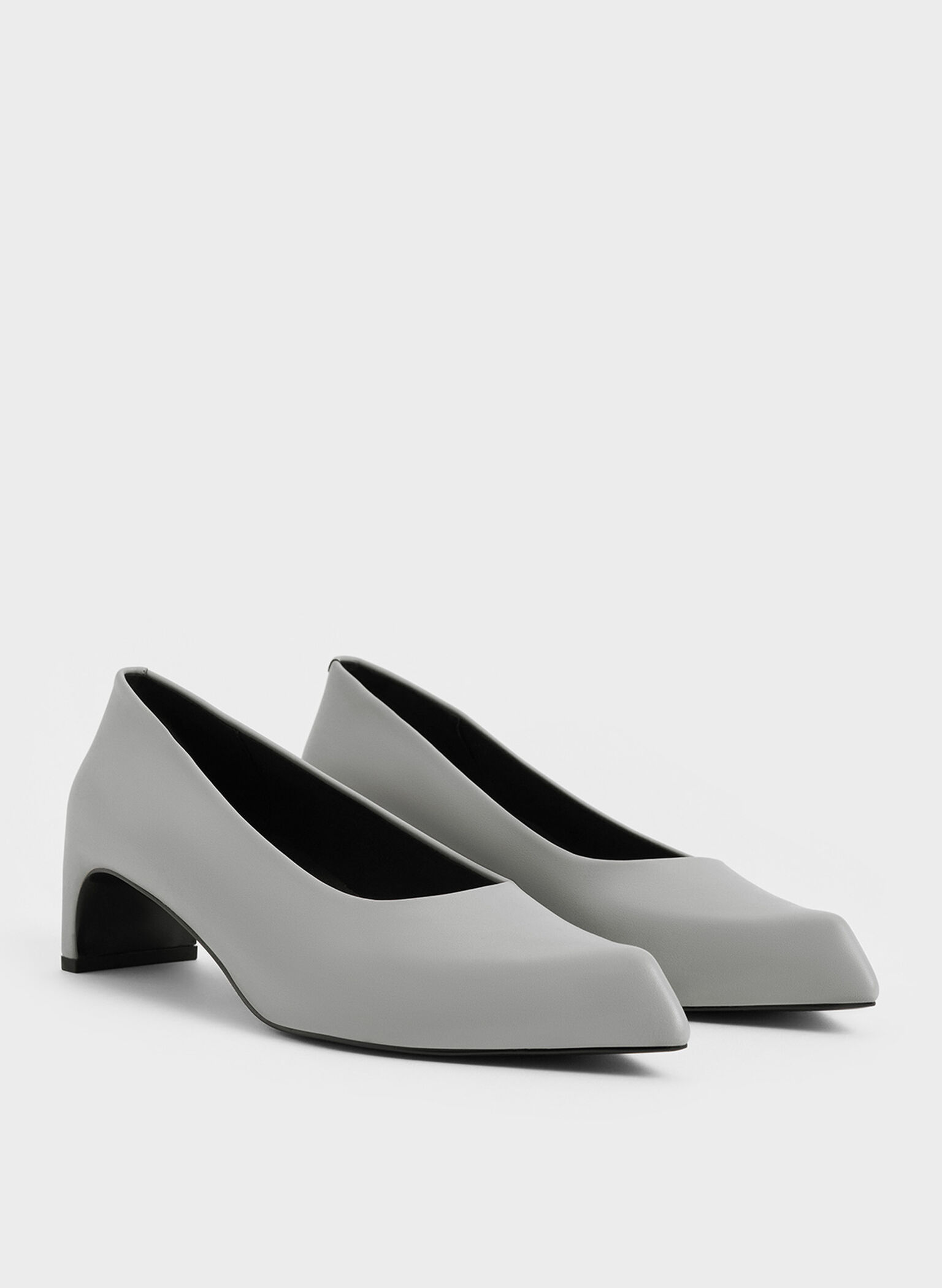 Lorde Blade-Heel Pointed-Toe Pumps, Grey, hi-res